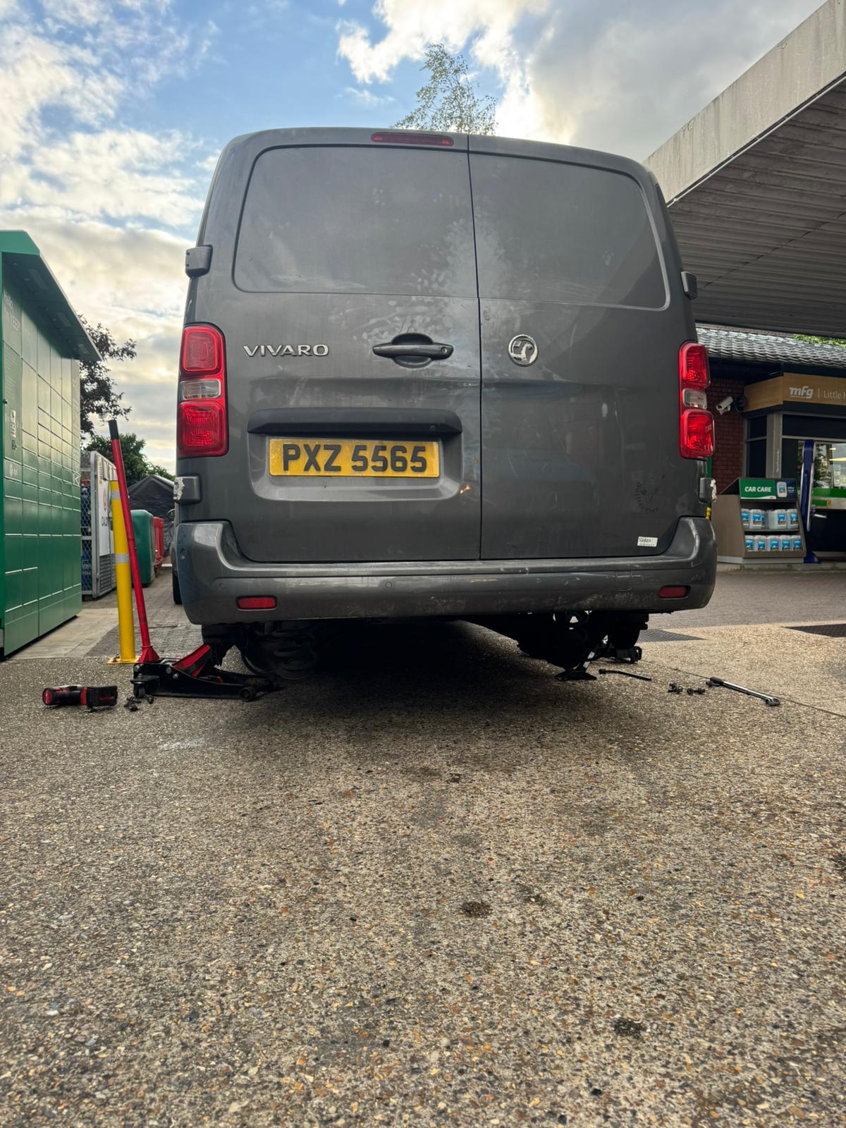 Two vans parked
